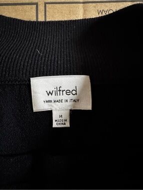 Wilfred Black Ribbed Knit skirt new
